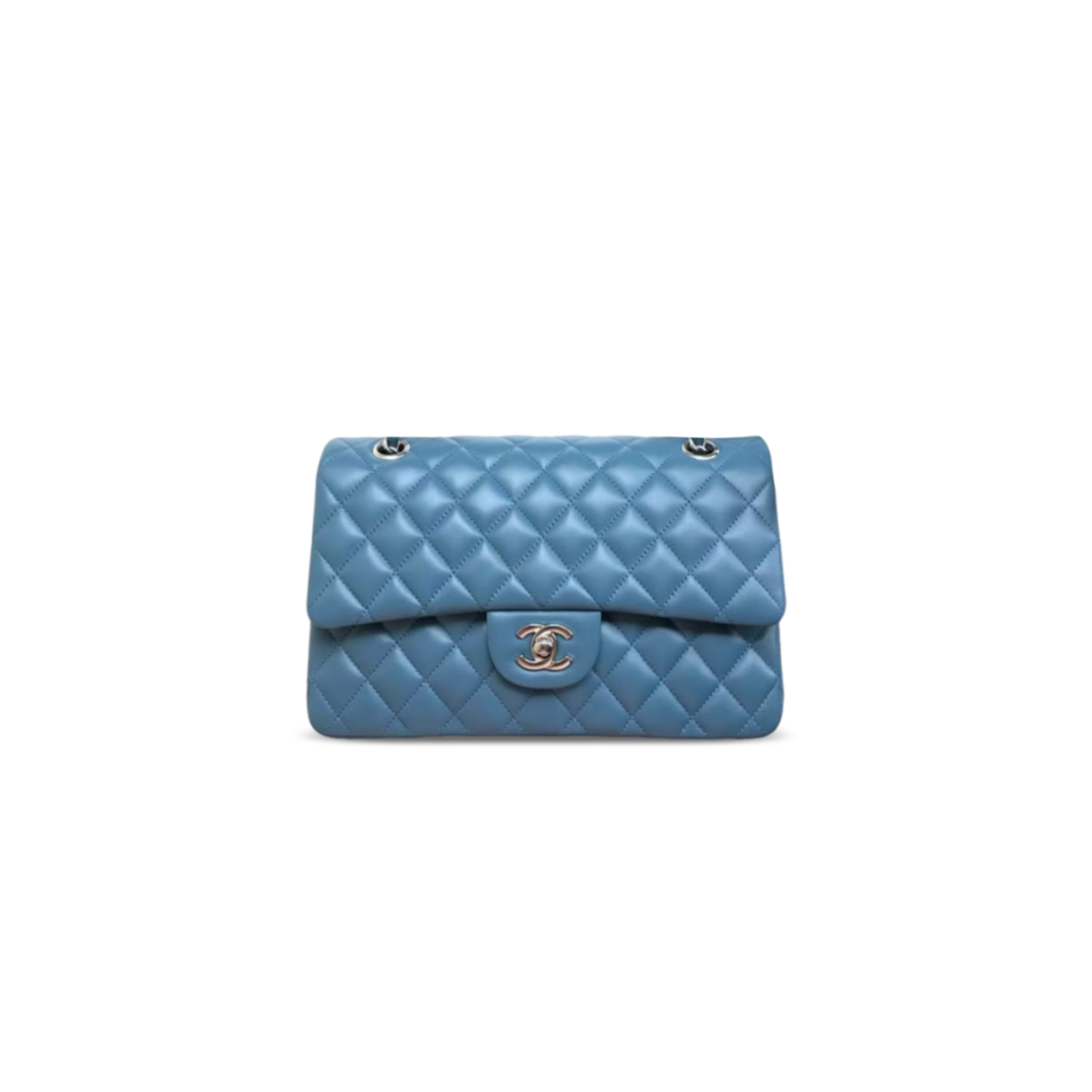 Ch**el master medium classic flap bag blue (25*15*7cm)